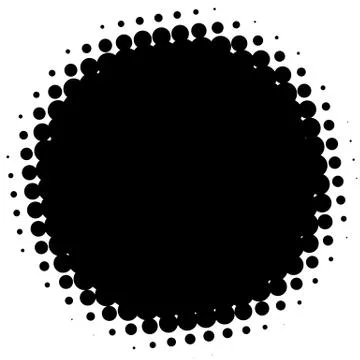 Halftone element. Abstract geometric graphic with half-tone pattern Stock Illustration