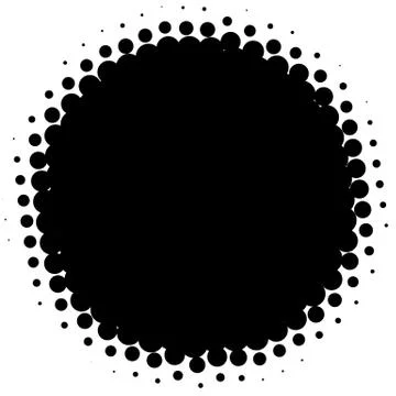 Halftone element. Abstract geometric graphic with half-tone pattern Stock Illustration