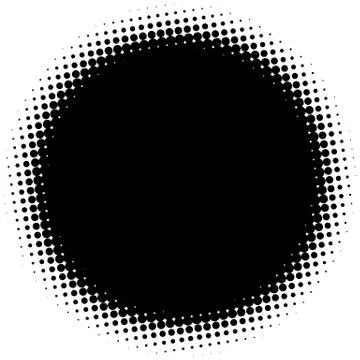 Halftone element. Abstract geometric graphic with half-tone pattern Stock Illustration
