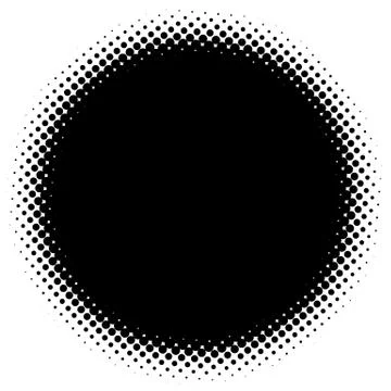 Halftone element. Abstract geometric graphic with half-tone pattern Stock Illustration