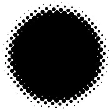 Halftone element. Abstract geometric graphic with half-tone pattern Stock Illustration