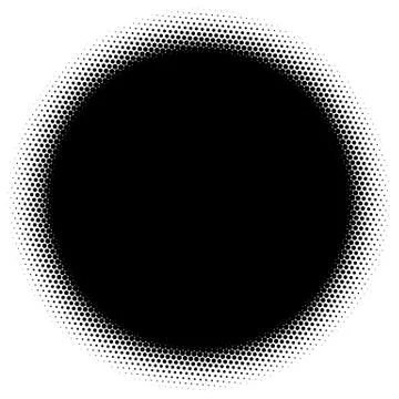 Halftone element. Abstract geometric graphic with half-tone pattern Illustrazione stock