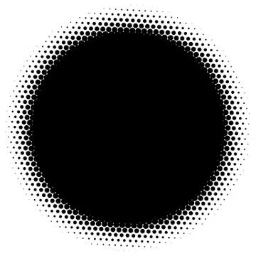 Halftone element. Abstract geometric graphic with half-tone pattern Illustrazione stock