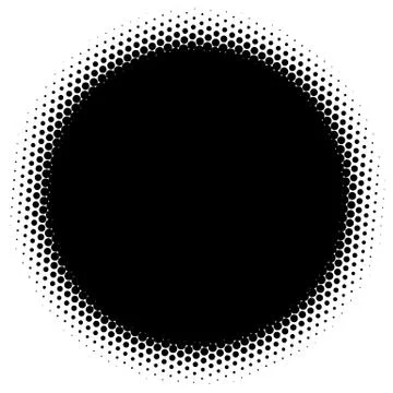 Halftone element. Abstract geometric graphic with half-tone pattern イラスト素材