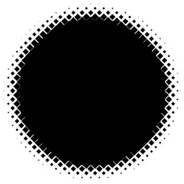 Halftone element. Abstract geometric graphic with half-tone pattern Stock Illustration