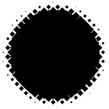Halftone element. Abstract geometric graphic with half-tone pattern Illustrazione stock