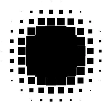 Halftone element. Abstract geometric graphic with half-tone pattern 스톡 일러스트
