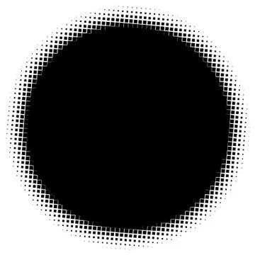 Halftone element. Abstract geometric graphic with half-tone pattern Stock Illustration