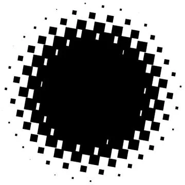 Halftone element. Abstract geometric graphic with half-tone pattern Illustrazione stock
