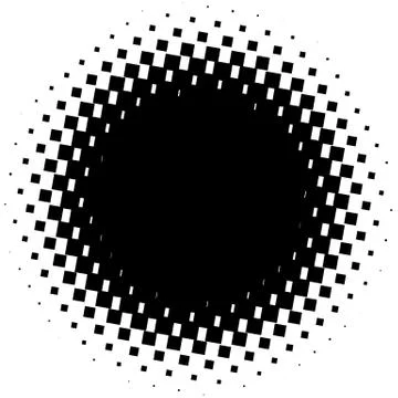 Halftone element. Abstract geometric graphic with half-tone pattern Stock Illustration