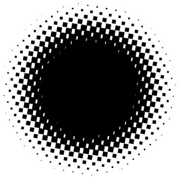 Halftone element. Abstract geometric graphic with half-tone pattern Illustrazione stock