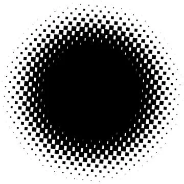 Halftone element. Abstract geometric graphic with half-tone pattern Stock Illustration