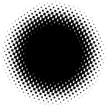 Halftone element. Abstract geometric graphic with half-tone pattern Stock Illustration