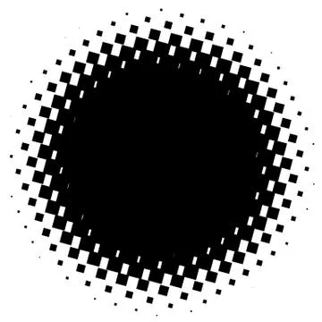 Halftone element. Abstract geometric graphic with half-tone pattern Illustrazione stock