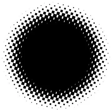 Halftone element. Abstract geometric graphic with half-tone pattern Stock Illustration