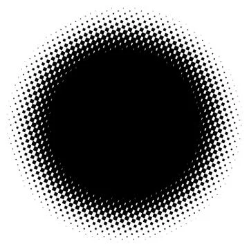 Halftone element. Abstract geometric graphic with half-tone pattern Stock Illustration