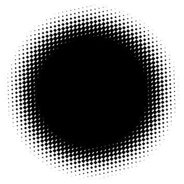 Halftone element. Abstract geometric graphic with half-tone pattern イラスト素材