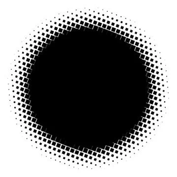 Halftone element. Abstract geometric graphic with half-tone pattern Stock Illustration