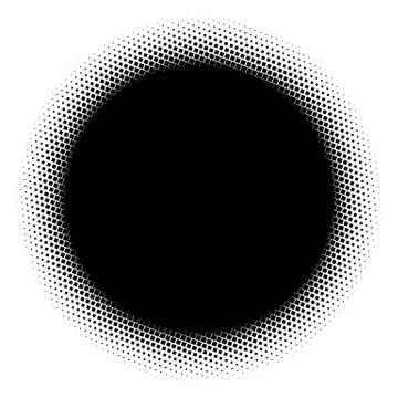 Halftone element. Abstract geometric graphic with half-tone pattern Illustrazione stock