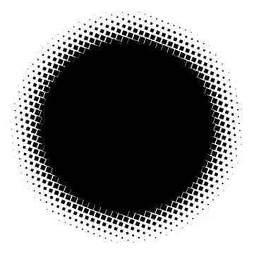 Halftone element. Abstract geometric graphic with half-tone pattern Stock Illustration