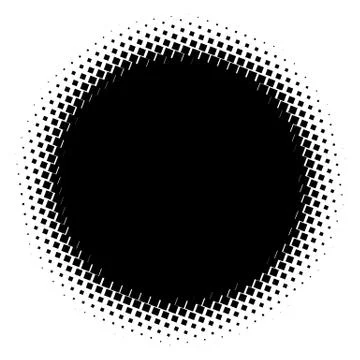 Halftone element. Abstract geometric graphic with half-tone pattern Illustrazione stock