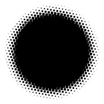 Halftone element. Abstract geometric graphic with half-tone pattern Stock Illustration