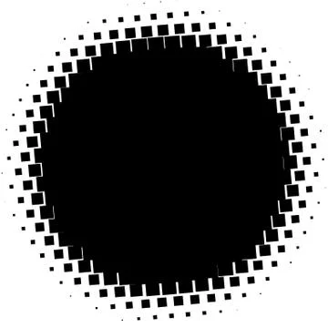 Halftone element. Abstract geometric graphic with half-tone pattern Stock Illustration