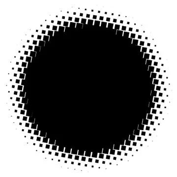 Halftone element. Abstract geometric graphic with half-tone pattern Stock Illustration