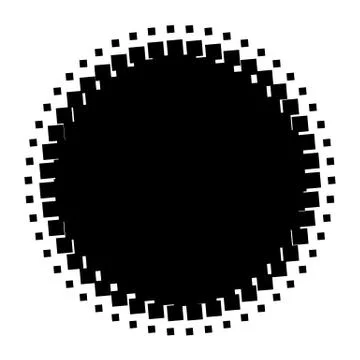 Halftone element. Abstract geometric graphic with half-tone pattern イラスト素材