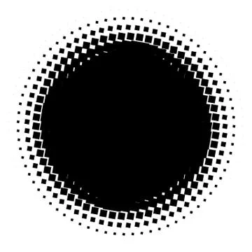 Halftone element. Abstract geometric graphic with half-tone pattern Illustrazione stock
