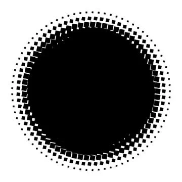Halftone element. Abstract geometric graphic with half-tone pattern Stock Illustration