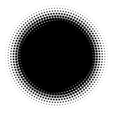 Halftone element. Abstract geometric graphic with half-tone pattern イラスト素材