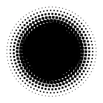 Halftone element. Abstract geometric graphic with half-tone pattern Illustrazione stock