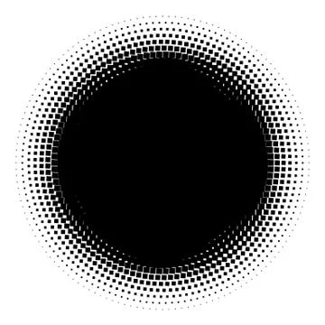 Halftone element. Abstract geometric graphic with half-tone pattern 스톡 일러스트