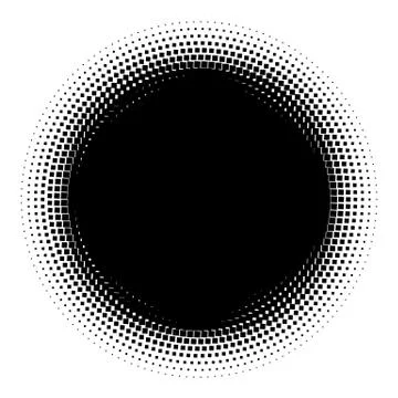 Halftone element. Abstract geometric graphic with half-tone pattern Stock Illustration