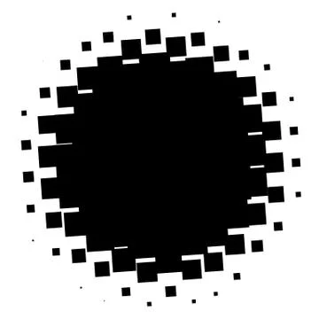 Halftone element. Abstract geometric graphic with half-tone pattern Illustrazione stock