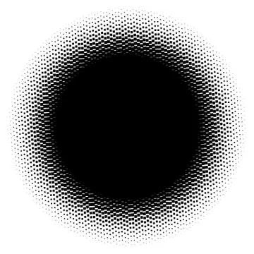 Halftone element. Abstract geometric graphic with half-tone pattern Stock Illustration