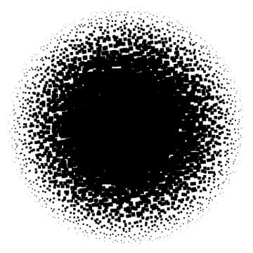 Halftone element. Abstract geometric graphic with half-tone pattern Illustrazione stock