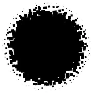 Halftone element. Abstract geometric graphic with half-tone pattern Illustrazione stock