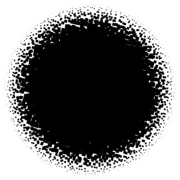 Halftone element. Abstract geometric graphic with half-tone pattern Stock Illustration