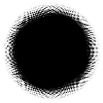 Halftone element. Abstract geometric graphic with half-tone pattern Illustrazione stock