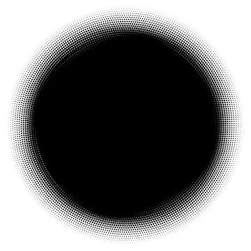 Halftone element. Abstract geometric graphic with half-tone pattern Illustrazione stock