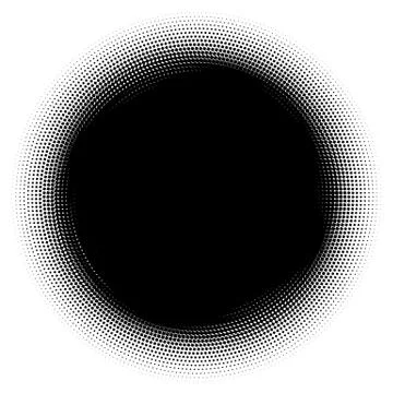 Halftone element. Abstract geometric graphic with half-tone pattern Stock Illustration