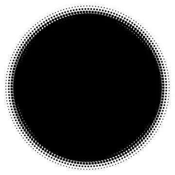 Halftone element. Abstract geometric graphic with half-tone pattern Stock Illustration