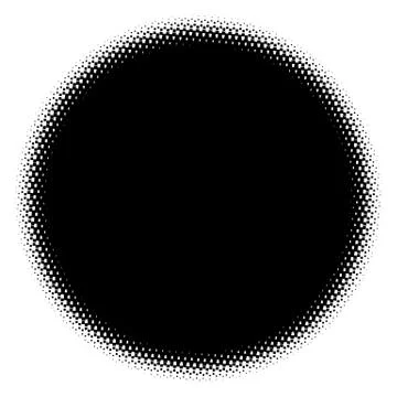 Halftone element. Abstract geometric graphic with half-tone pattern Stock Illustration