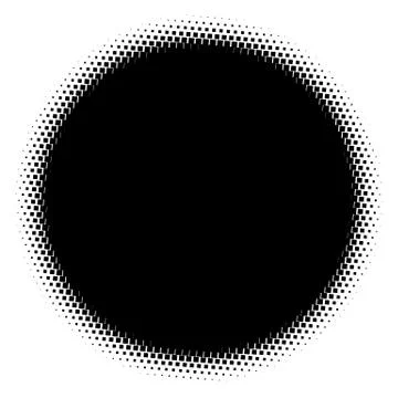 Halftone element. Abstract geometric graphic with half-tone pattern Illustrazione stock