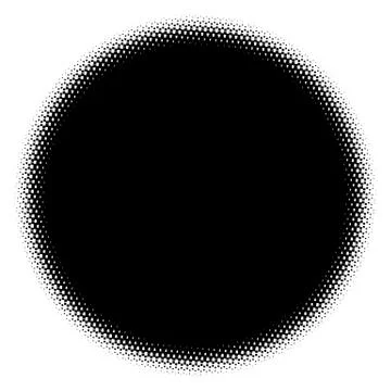 Halftone element. Abstract geometric graphic with half-tone pattern Stock Illustration