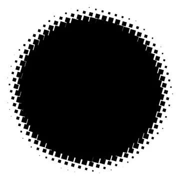 Halftone element. Abstract geometric graphic with half-tone pattern Stock Illustration