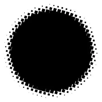 Halftone element. Abstract geometric graphic with half-tone pattern Illustrazione stock