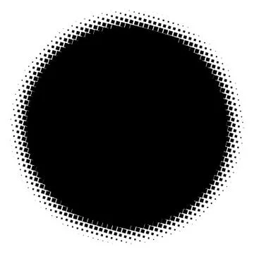 Halftone element. Abstract geometric graphic with half-tone pattern Stock Illustration